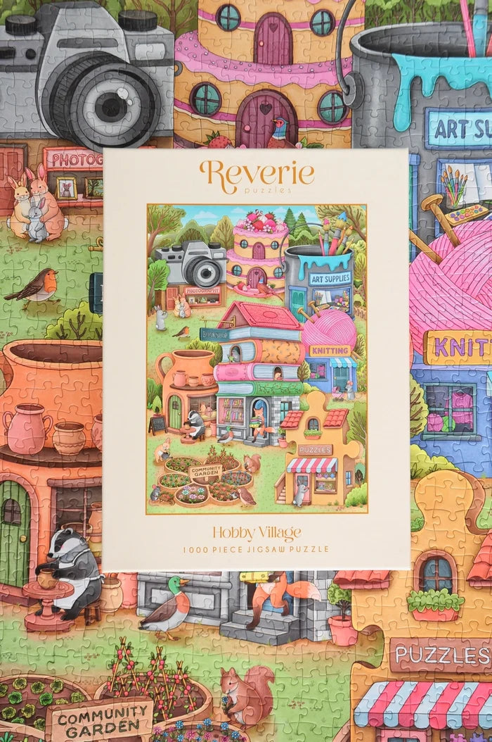 Hobby Village luksuspuslespil 1000 brikker fra Reverie