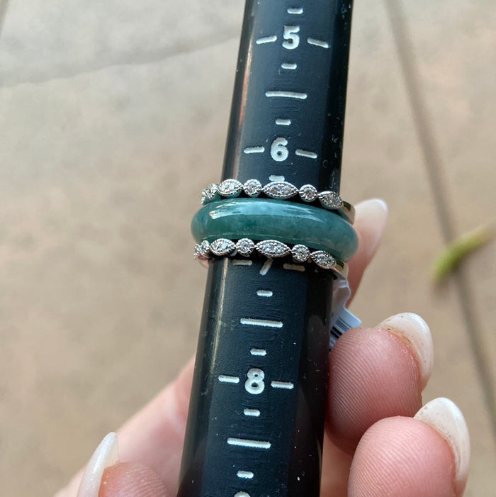 Honduran or Mayan Jade removable ring Size 6.5-7