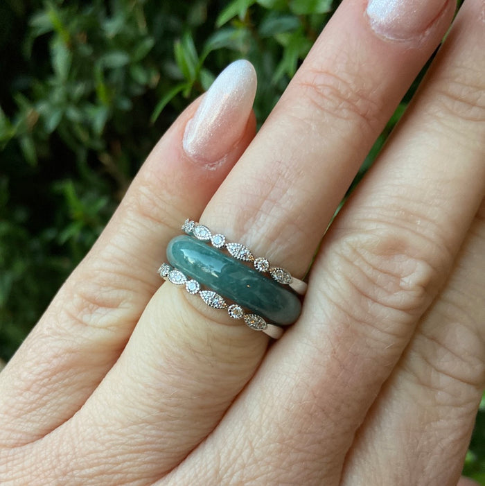 Honduran or Mayan Jade removable ring Size 6.5-7