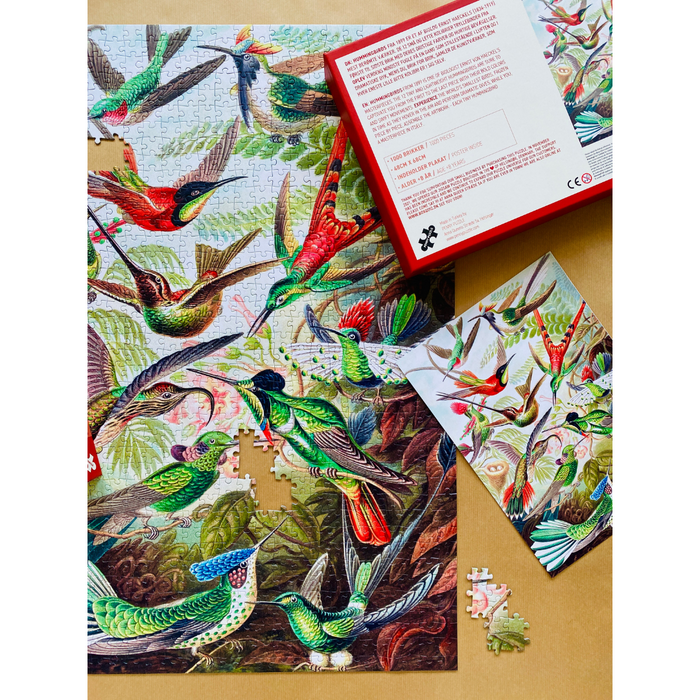 Hummingbirds 1000 brikker vintage puslespil fra Penny Puzzle