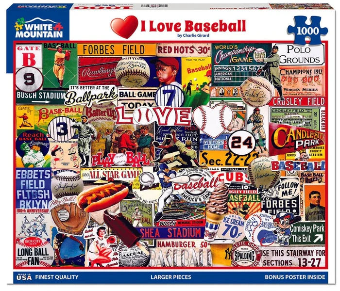 I Love Baseball - 1000 Piece