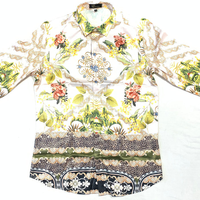 Barocco Men's Multi Color Monarch Button Up Shirt - Dudes Boutique