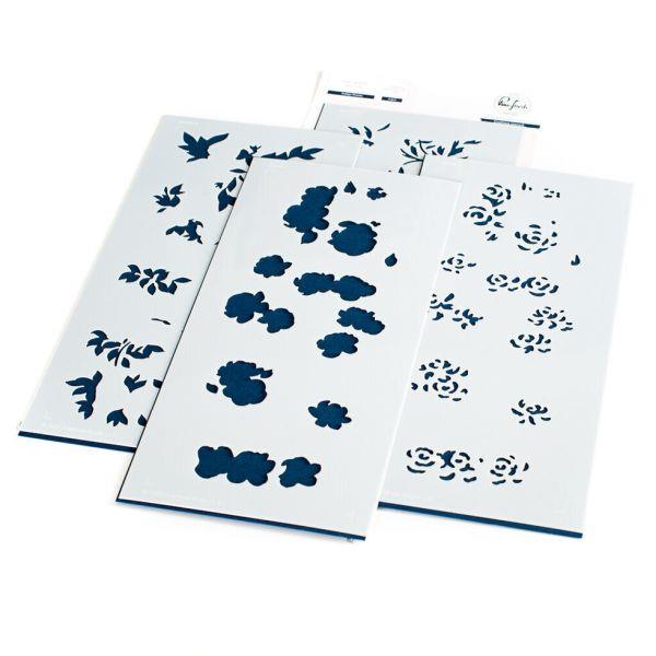 Indigo Roses - Layering Stencils