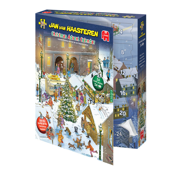 Jan van Haasteren Puslespilskalender 2026 - 24 minijulepuslespil