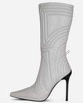 Jeffrey Campbell Selena Light Gray Puffer Heels - Dudes Boutique