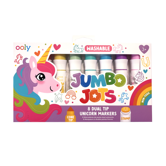 Jumbo Jots Dual Tip Unicorn Markers - Set of 8 – OOLY