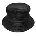 Kashani Black Embossed Alligator Lambskin Bucket Hat - Dudes Boutique