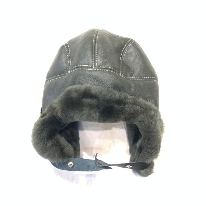 Kashani Olive Green Shearling Aviator Hat - Dudes Boutique