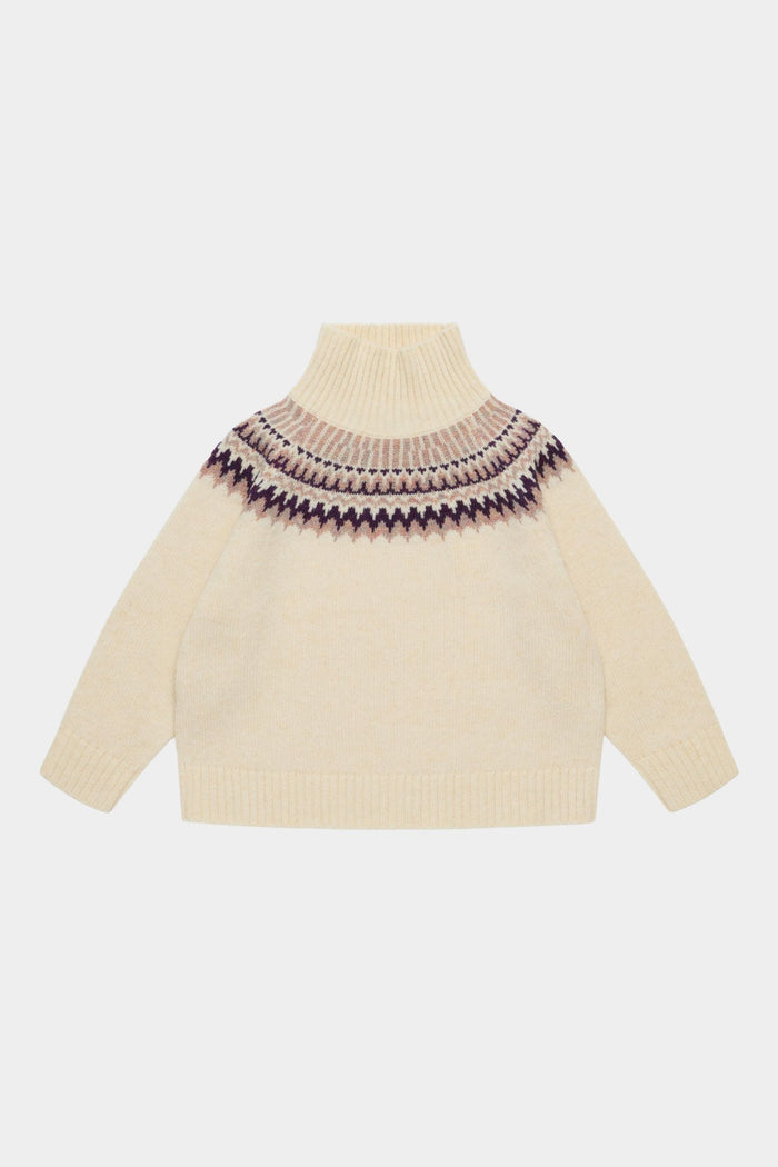 Lambswool Fair Isle Sweater - Creme – FUB