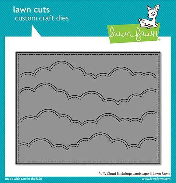 Lawn Cuts - Puffy Cloud Backdrop:  Landscape