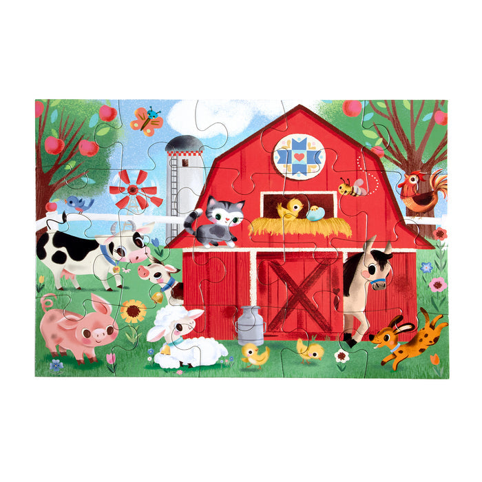 Little Farm 20 XL brikker børnepuslespil - +3 år fra eeBoo