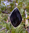 Look at All Pictures!!! Black Banded Obsidian Pendant