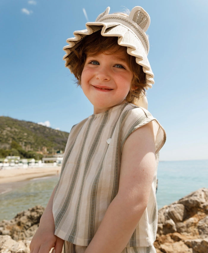 Lorna Murray Ozbear Sunvisor for Kids Handcrafted Straw Sun Hat