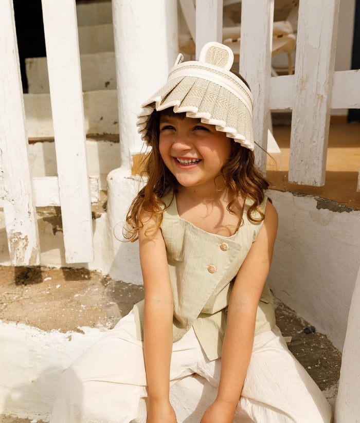 Lorna Murray Ozbear Sunvisor for Kids Handcrafted Straw Sun Hat