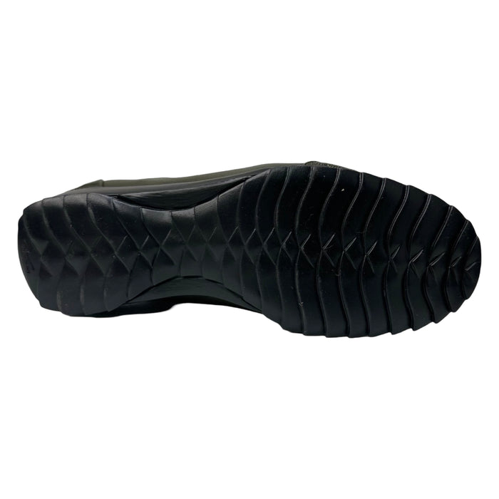 Los Altos Olive Green Ostrich Leg Lace Up Sneakers - Dudes Boutique