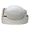 Los Altos White Caiman Crocodile Belt - Dudes Boutique