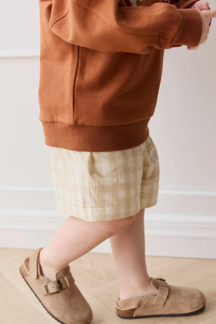 Louis Short – Gingham Pale Khaki – Jamie Kay