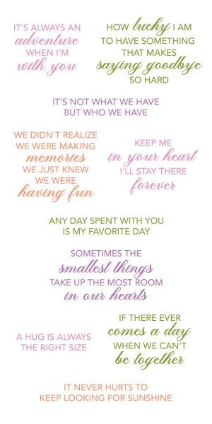 Love & Friendship Sentiments - Clear Stamps