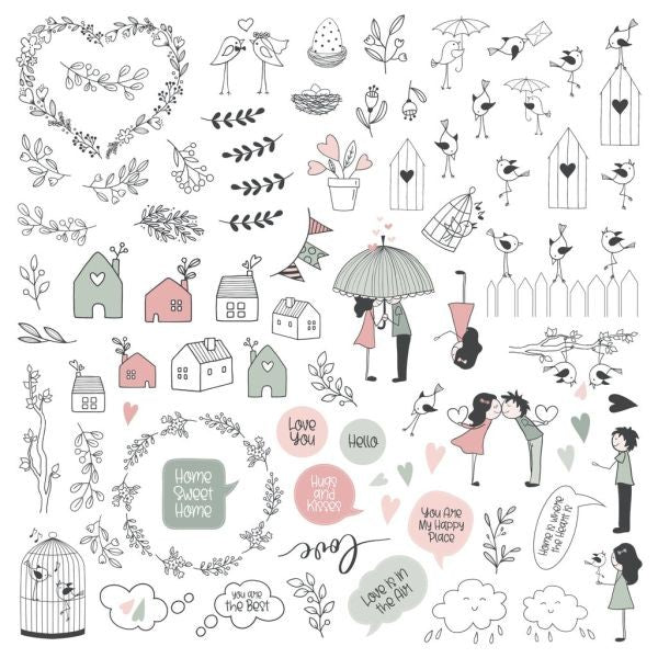 Love is in the Air - Die Cut Ephemera