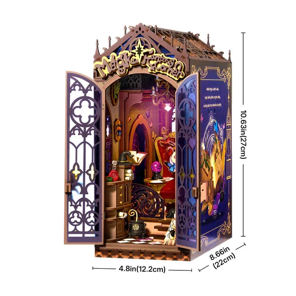 Magic Fantasy Corner Book Nook 185 brikker 3D-puslespil