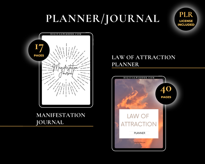 manifestation journal Law of attraction planner self use or for resell