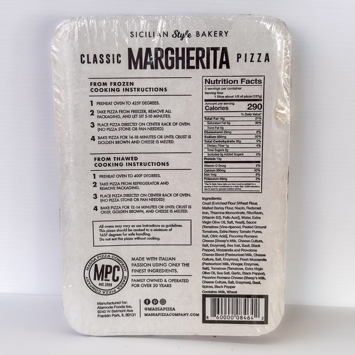 Massa Frozen Sicilian Style Pizza - Etto Pasta