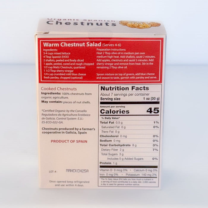 Matiz Organic Cooked Chestnuts - Etto Pasta