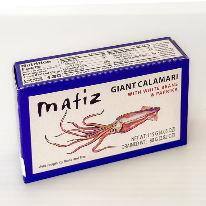 Giant Calamari with White Beans and Paprika