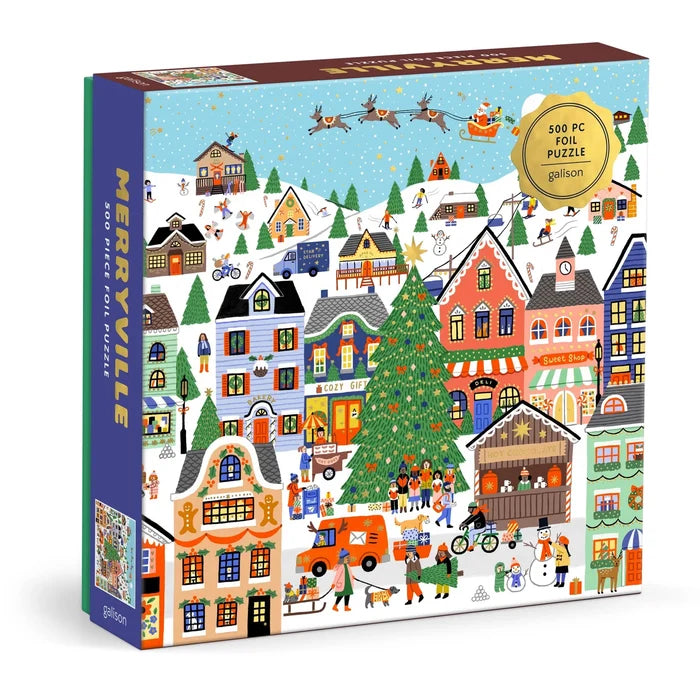Merryville Galison 500 brikker julepuslespil m/ guld