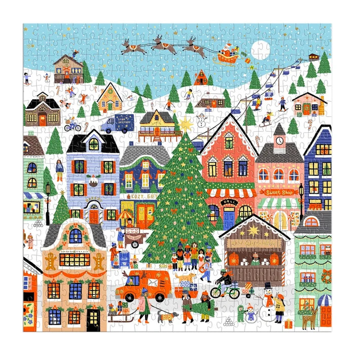Merryville Galison 500 brikker julepuslespil m/ guld