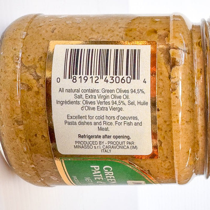 Minasso Green Olive Spread - Etto Pasta
