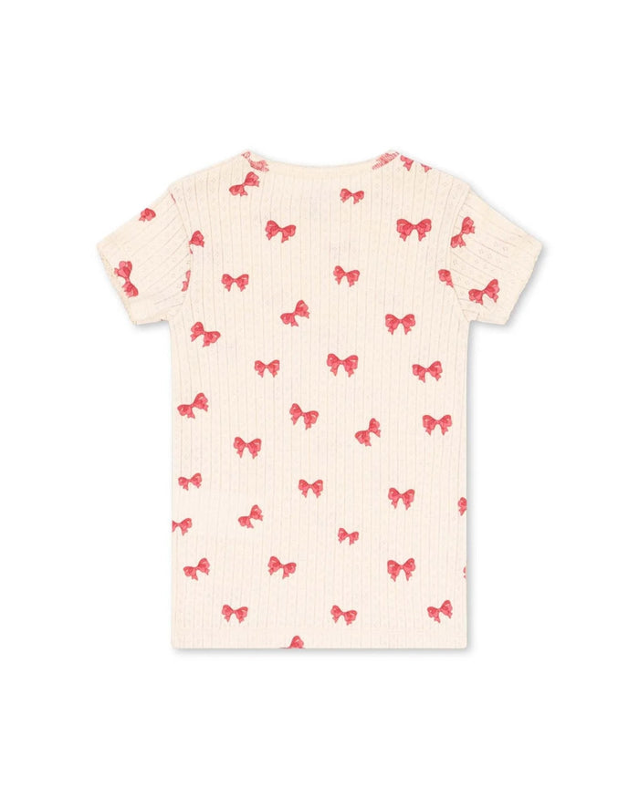 Minnie Tee Rosia Bow Organic Cotton – Konges Sløjd