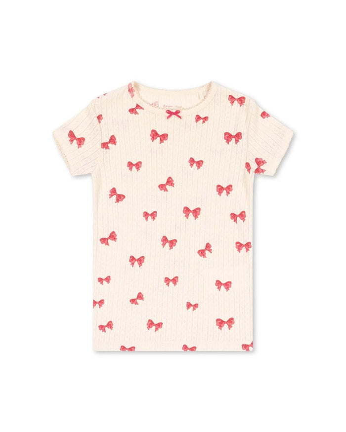 Minnie Tee Rosia Bow Organic Cotton – Konges Sløjd