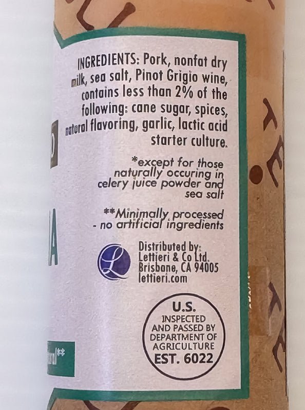 Monte Pollino Dry Salami - Etto Pasta