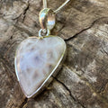 Natural Natrolite Pendant in 925 Sterling Silver | Rare Zeolite Mineral