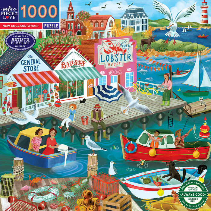 New England Wharf 1000 brikker puslespil fra eeBoo