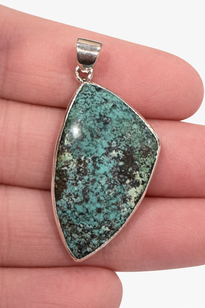 Old Stock Nevada Turquoise Pendant – Sterling Silver | Ben Davis