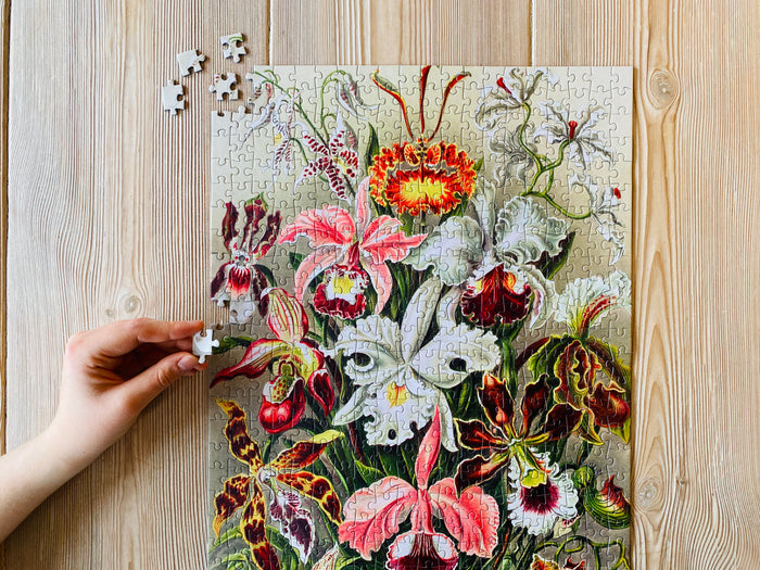 Orchids 500 brikker vintage puslespil fra Penny Puzzle