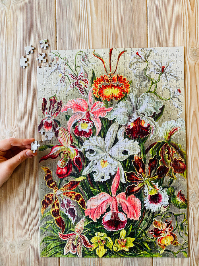 Orchids 500 brikker vintage puslespil fra Penny Puzzle