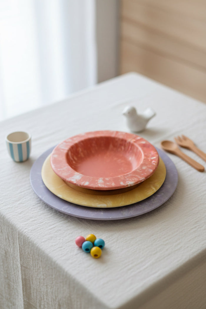 Pastel Marble 3-Piece Dinner Set
