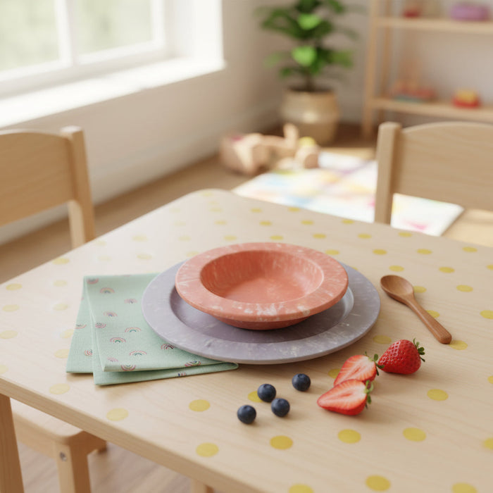 Pastel Marble 3-Piece Dinner Set