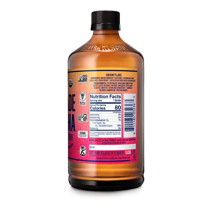 Peach Strawberry Lychee Kombucha Health-Ade