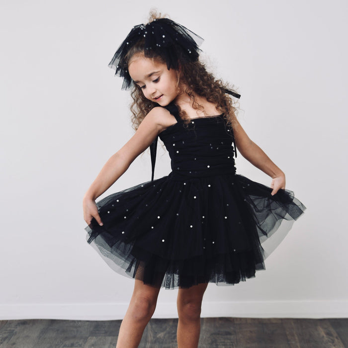 Pearl Tulle Ballerina Dress – Black – DOLLY by Le Petit Tom
