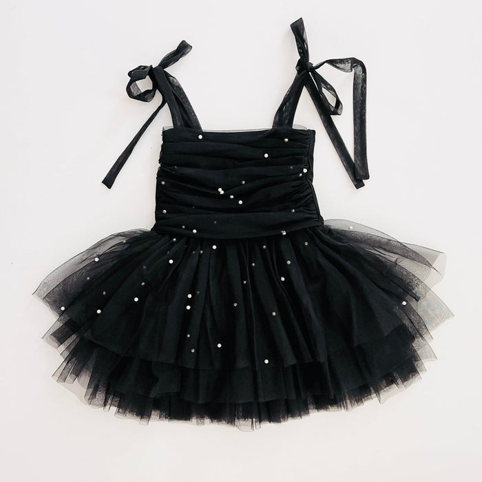 Pearl Tulle Ballerina Dress – Black – DOLLY by Le Petit Tom