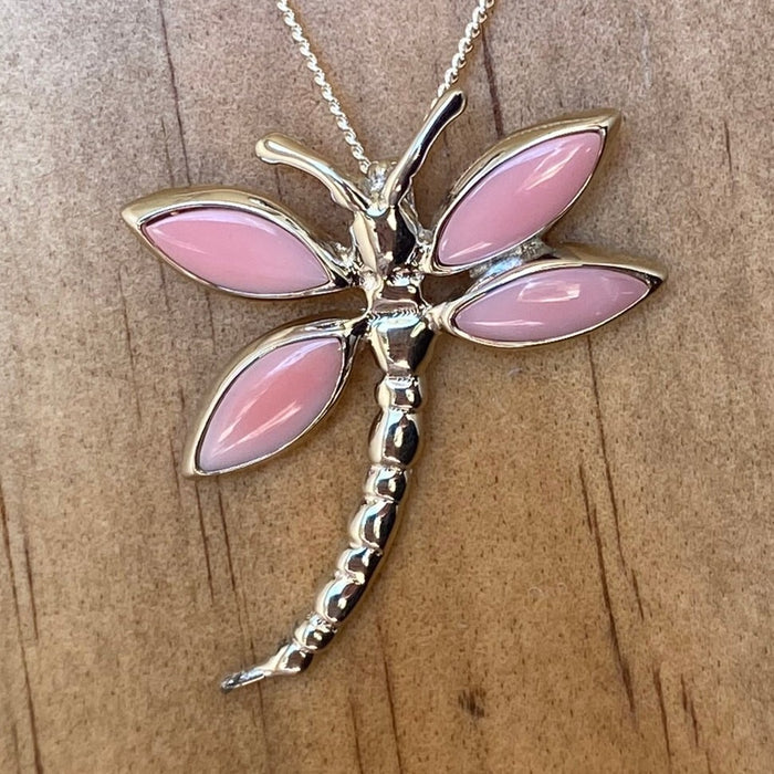 Petite Conch Shell Dragonfly Pendant