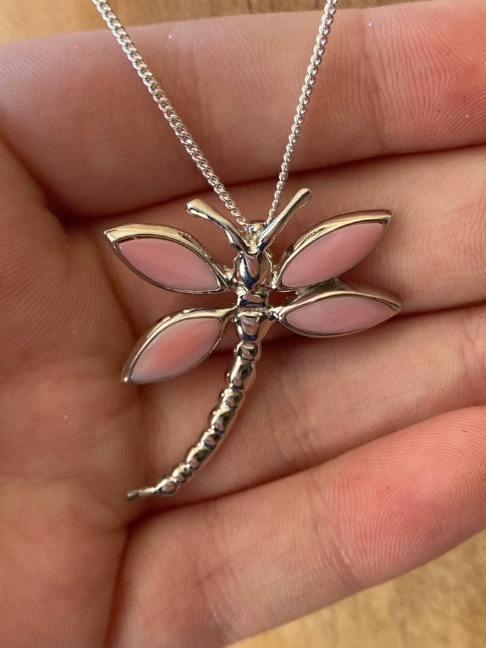 Petite Conch Shell Dragonfly Pendant