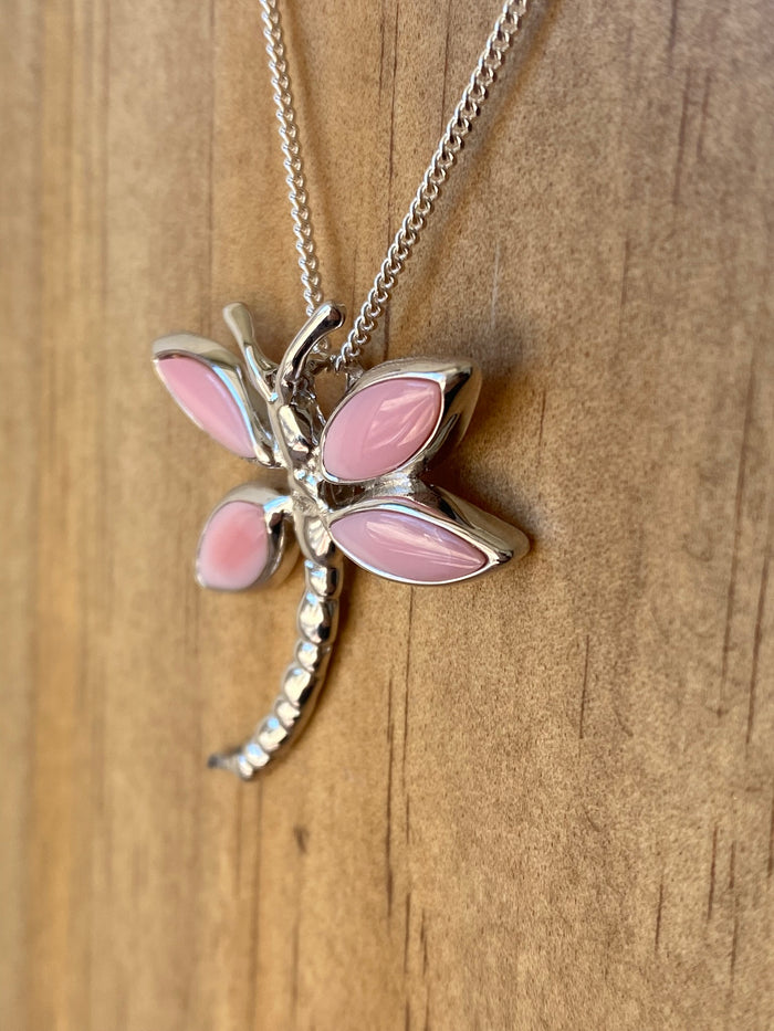 Petite Conch Shell Dragonfly Pendant