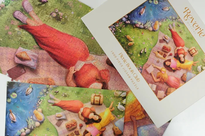 Picnic Book Club luksuspuslespil 1000 brikker fra Reverie