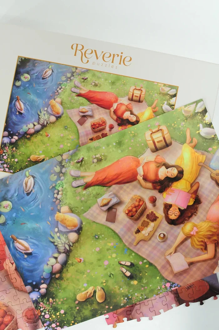 Picnic Book Club luksuspuslespil 1000 brikker fra Reverie