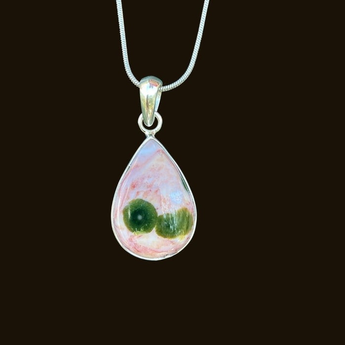 Pink and Green Dainty Pendant